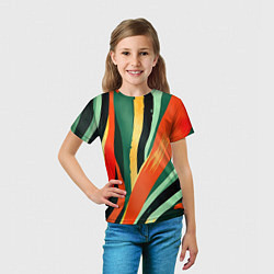 Футболка детская Тропическая жаркая абстракция, цвет: 3D-принт — фото 2