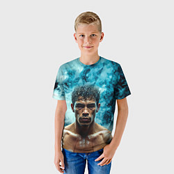 Футболка детская Артуро Гатти в дыму, цвет: 3D-принт — фото 2
