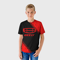 Футболка детская Geely - red gradient, цвет: 3D-принт — фото 2