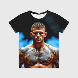 Футболка детская Дастин Порье в дыму, цвет: 3D-принт