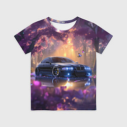 Футболка детская БМВ Японская природа, цвет: 3D-принт