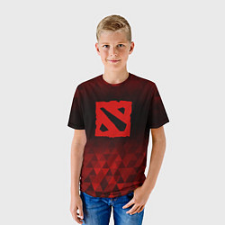 Футболка детская Dota red poly, цвет: 3D-принт — фото 2