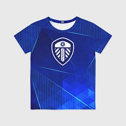 Футболка детская Leeds United blue poly, цвет: 3D-принт