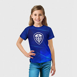 Футболка детская Leeds United blue poly, цвет: 3D-принт — фото 2