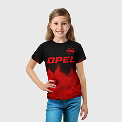 Футболка детская Opel - red gradient посередине, цвет: 3D-принт — фото 2