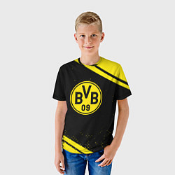 Футболка детская Borussia полосы, цвет: 3D-принт — фото 2