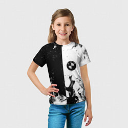 Футболка детская BMW black fire, цвет: 3D-принт — фото 2