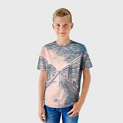 Футболка детская Сумрачный город, цвет: 3D-принт — фото 2