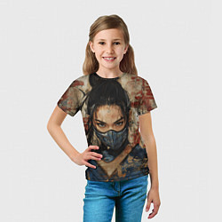Футболка детская Китана в китайском стиле, цвет: 3D-принт — фото 2