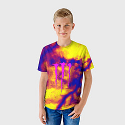 Футболка детская Monster energy storm grunge, цвет: 3D-принт — фото 2