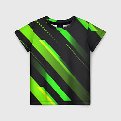 Детская футболка Color black green