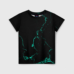 Детская футболка Color black turquoise