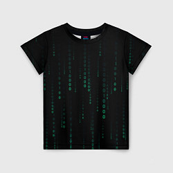 Футболка детская Color black turquoise, цвет: 3D-принт
