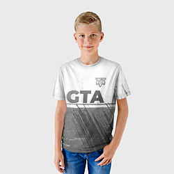 Футболка детская GTA - white gradient посередине, цвет: 3D-принт — фото 2