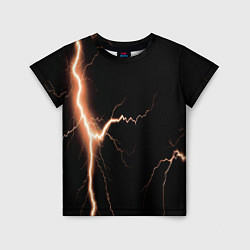 Футболка детская Lightning orange, цвет: 3D-принт