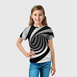 Футболка детская Иллюзия закручивание, цвет: 3D-принт — фото 2