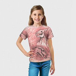 Футболка детская Черепа лошадей - эскиз, цвет: 3D-принт — фото 2