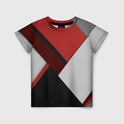 Футболка детская Color black red grey, цвет: 3D-принт