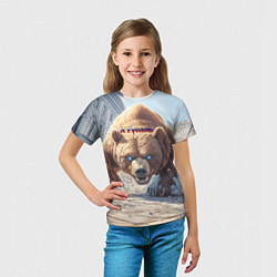 Футболка детская Русский медведь наступает, цвет: 3D-принт — фото 2