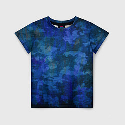 Футболка детская Абстракция - blue uniform camouflage, цвет: 3D-принт
