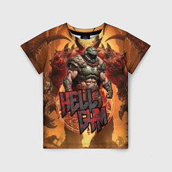 Футболка детская Doom hell gym, цвет: 3D-принт
