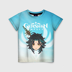 Футболка детская Genshin Impact - персонаж Сяо, цвет: 3D-принт