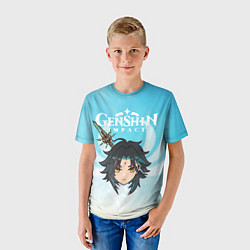 Футболка детская Genshin Impact - персонаж Сяо, цвет: 3D-принт — фото 2