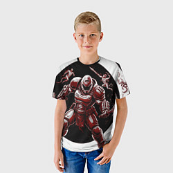 Футболка детская Doom red guardian, цвет: 3D-принт — фото 2
