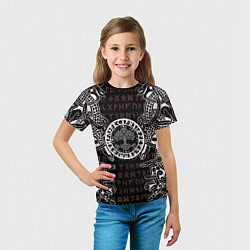 Футболка детская Дерево жизни и древние руны, цвет: 3D-принт — фото 2