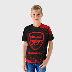 Футболка детская Arsenal - red gradient, цвет: 3D-принт — фото 2