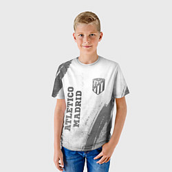 Футболка детская Atletico Madrid - white gradient вертикально, цвет: 3D-принт — фото 2