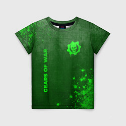 Детская футболка Gears of War - green gradient вертикально