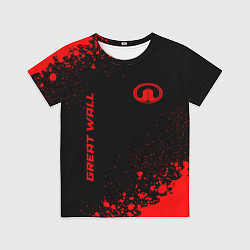 Футболка детская Great Wall - red gradient вертикально, цвет: 3D-принт