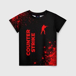 Детская футболка Counter Strike - red gradient вертикально