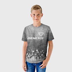 Футболка детская Genesis - grey gradient посередине, цвет: 3D-принт — фото 2