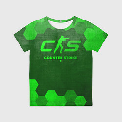 Футболка детская Counter-Strike 2 - green gradient, цвет: 3D-принт