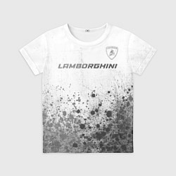 Детская футболка Lamborghini - white gradient посередине