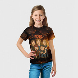 Футболка детская ACDC карикатурный стиль, цвет: 3D-принт — фото 2