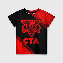 Детская футболка GTA - red gradient