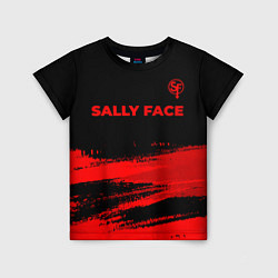 Футболка детская Sally Face - red gradient посередине, цвет: 3D-принт