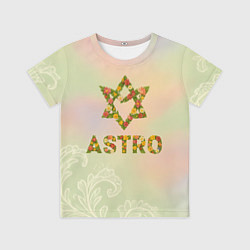 Футболка детская Логотип Astro цветочный, цвет: 3D-принт