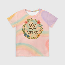 Детская футболка Astro круглый цветочный логотип