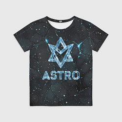Детская футболка Astro логотип из синего стекла