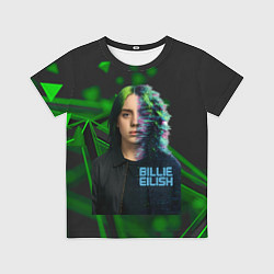 Футболка детская Билли Айлиш глитч стиль, цвет: 3D-принт