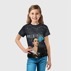 Футболка детская Билли Айлиш в деловом костюме, цвет: 3D-принт — фото 2