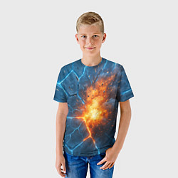 Футболка детская Взрыв из объемных плит, цвет: 3D-принт — фото 2