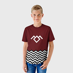 Футболка детская Твин Пикс - лого, цвет: 3D-принт — фото 2