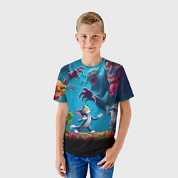 Футболка детская Кошмарный сон Тома - нейроарт фантазия, цвет: 3D-принт — фото 2