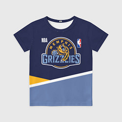 Футболка детская Мемфис Гриззлис - линии, цвет: 3D-принт
