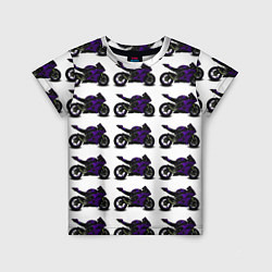 Детская футболка The motorcycle is dark purple